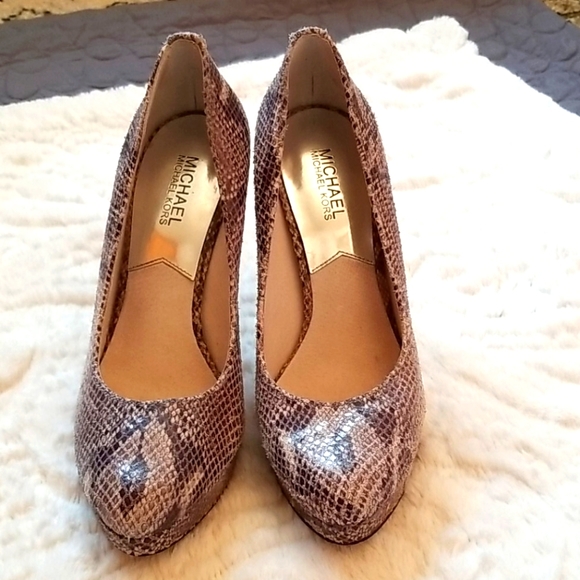 Michael Kors snakeskin print pumps